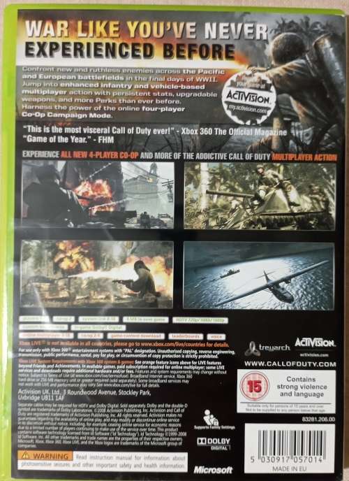 Call Of Duty World At War (Xbox360)