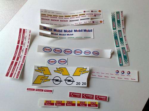 SCALEXTRIC WATERSLIDE DECALS