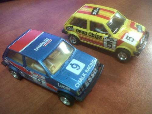 SCALEXTRIC C304 AND C323 MG METRO (1985)  -  1/32 SCALE SLOT CARS
