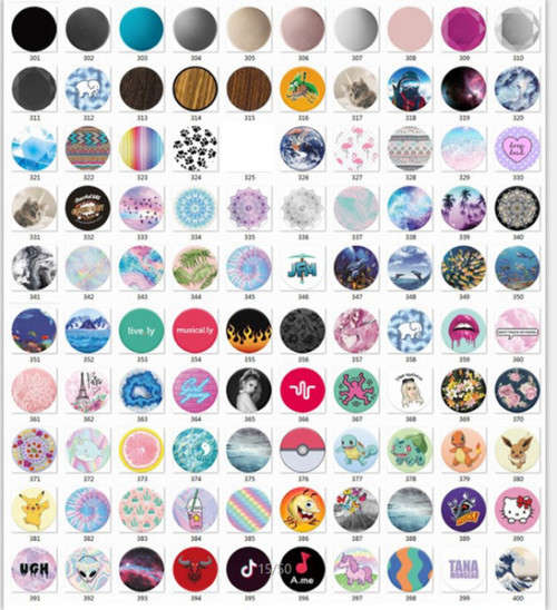 Variety of Popsockets