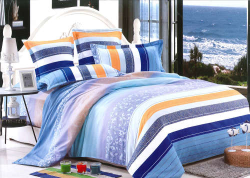 4 Pieces Queen Size Bedding Set Duvet Cover Set Bed Linen Bed Set. Oceanic pattern bedding set