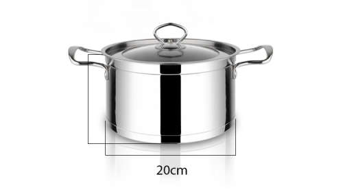 8 Piece European Stainless Steel Cookware Set Cooking Pots 18cm, 20cm, 22cm, 24cm