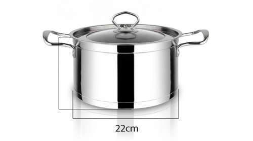 8 Piece European Stainless Steel Cookware Set Cooking Pots 18cm, 20cm, 22cm, 24cm