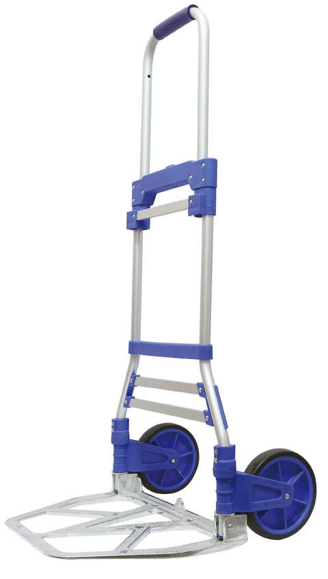Heavy Duty Aluminium Folding Hand Truck & Luggage Trolley + Load securing cord, Capacity:120 kgs,