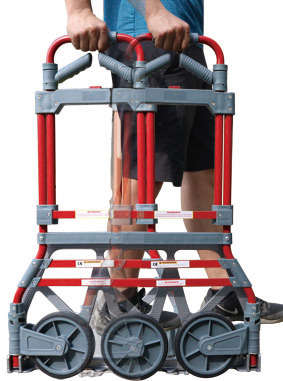 Heavy Duty Aluminium Folding Hand Truck & Luggage Trolley + Load securing cord, Capacity:120 kgs,