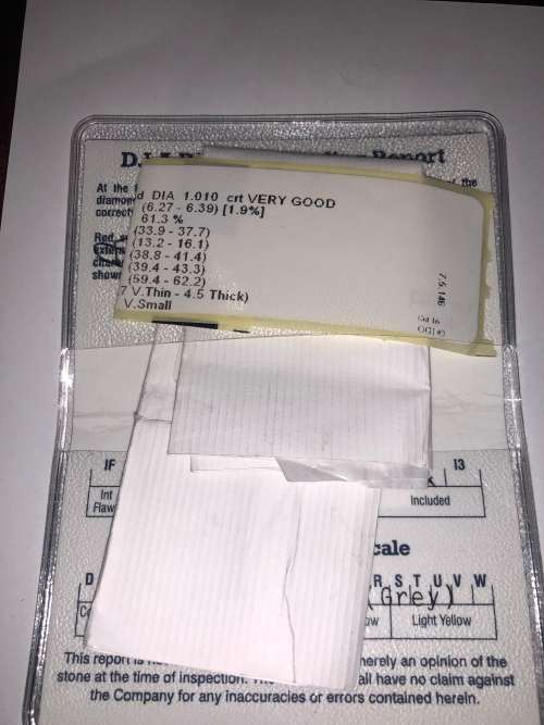 Brand New 1.010ct Diamond Solataire Ring White Gold 18k Band DIA Certified