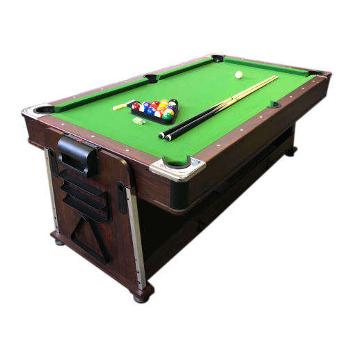 4 in 1 - 7Ft Green Pool Table + Air Hockey + Tennis Table Tennis + Dinner table