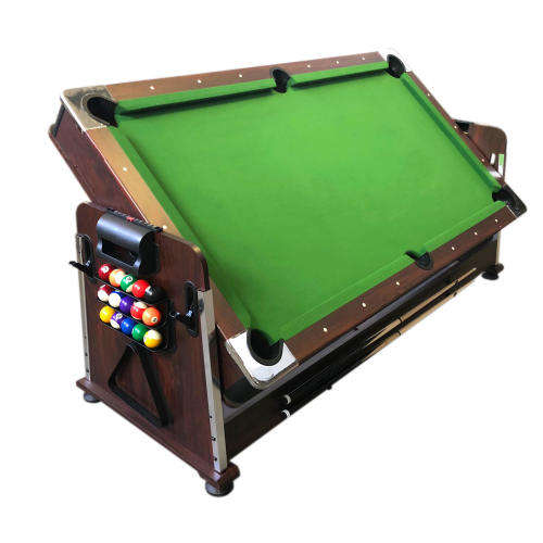 4 in 1 - 7Ft Green Pool Table + Air Hockey + Tennis Table Tennis + Dinner table