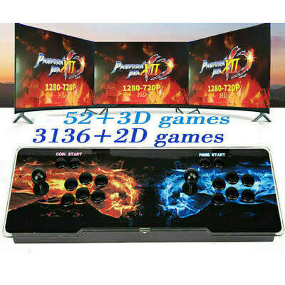 2020 NEW Pandora`s Box 3188 in 1 Console,Video Retro Arcade Games Console 2 Players Arcade Mach