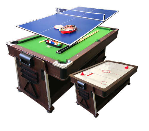Brand new 4 in 1 - 7Ft Pool Table + Air Hockey + Tennis Table Tennis + Dinner table