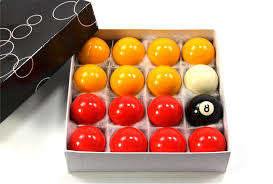 Pool Ball Set Red and Yellow Pool Balls 2 2 Inch Red and Yellow Pool Balls Set, 16 pieces includ
