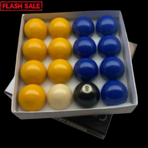 Pool Ball Set Blue and Yellow Pool Balls 2 2 Inch Blue and Yellow Pool Balls Set, 16 pieces includ