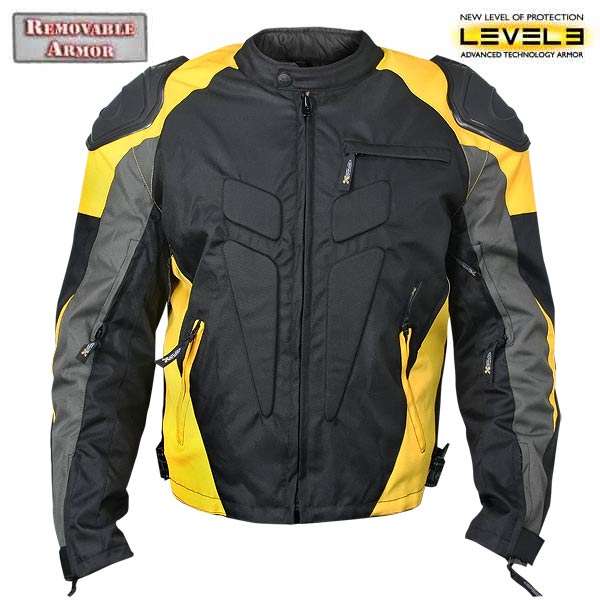 Advanced Motorcycle Racing Jacket With CE Approved Level 3 Armor- Large only