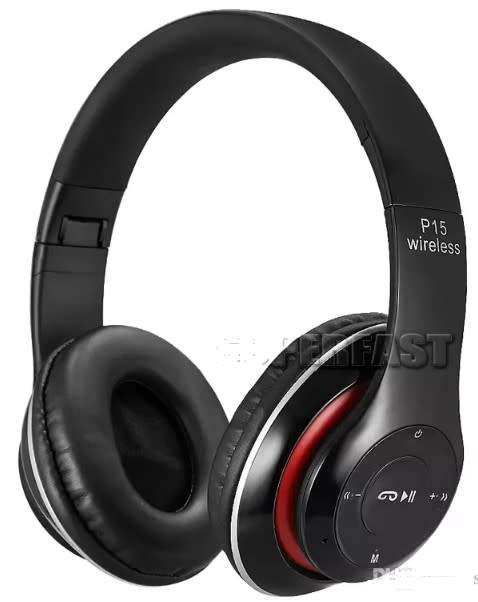 Bluetooth Headphones, Wireless Headset Hi-Fi Stereo, Foldable, inbuilt Mic for Smartphones (BLACK)