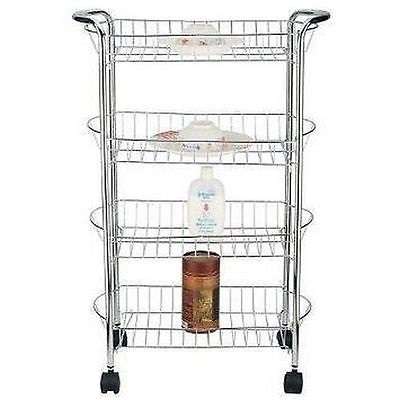 4 Tier Vegetable Fruit Storage Kitchen Trolley Rack
