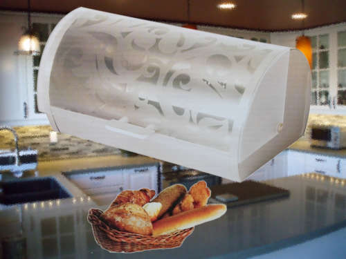 Bread Bin PS Cover Floral Design With shine finish Steel body