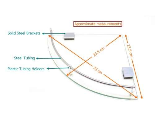 Single Corner Glass Shelf