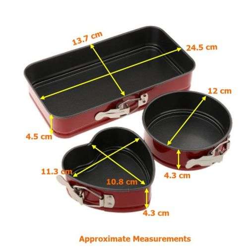 Cake Mould Set with Removable Base | 3 Piece