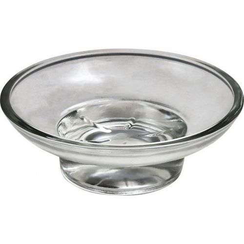 Glass Soap Dish Round Replacement - Transparent
