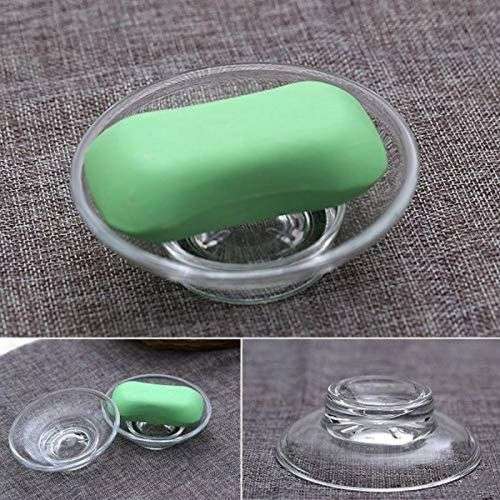 Glass Soap Dish Round Replacement - Transparent