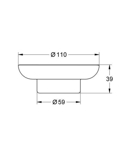 Glass Soap Dish Round Replacement - Transparent