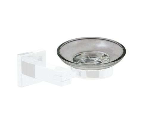Glass Soap Dish Round Replacement - Transparent