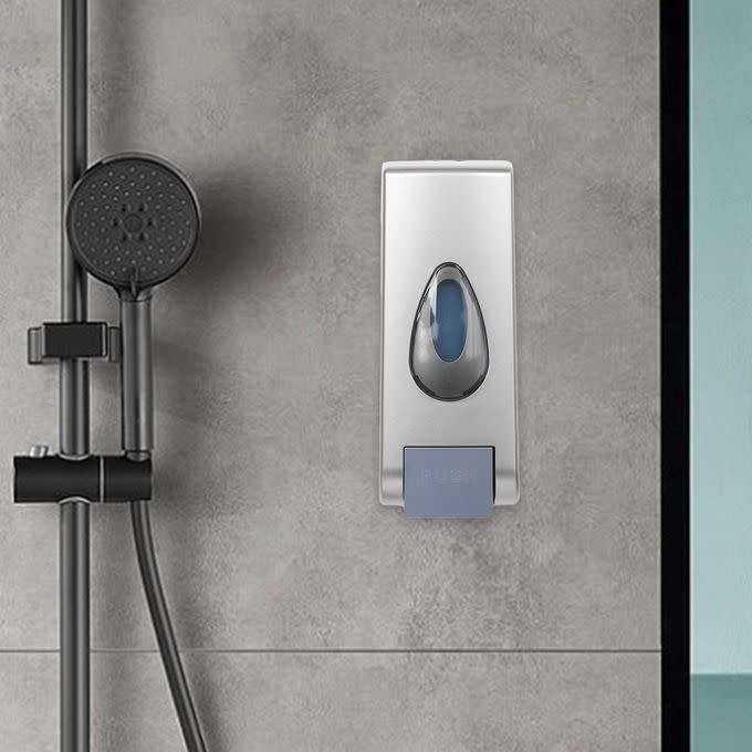 Elegant 300ml Soap Dispenser Plastic Square - Silver