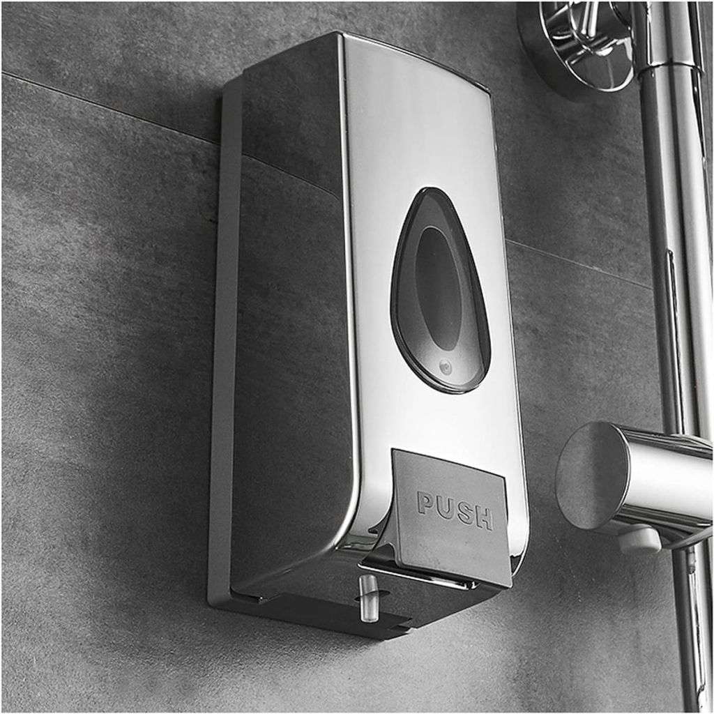 Elegant 300ml Soap Dispenser Plastic Square - Silver