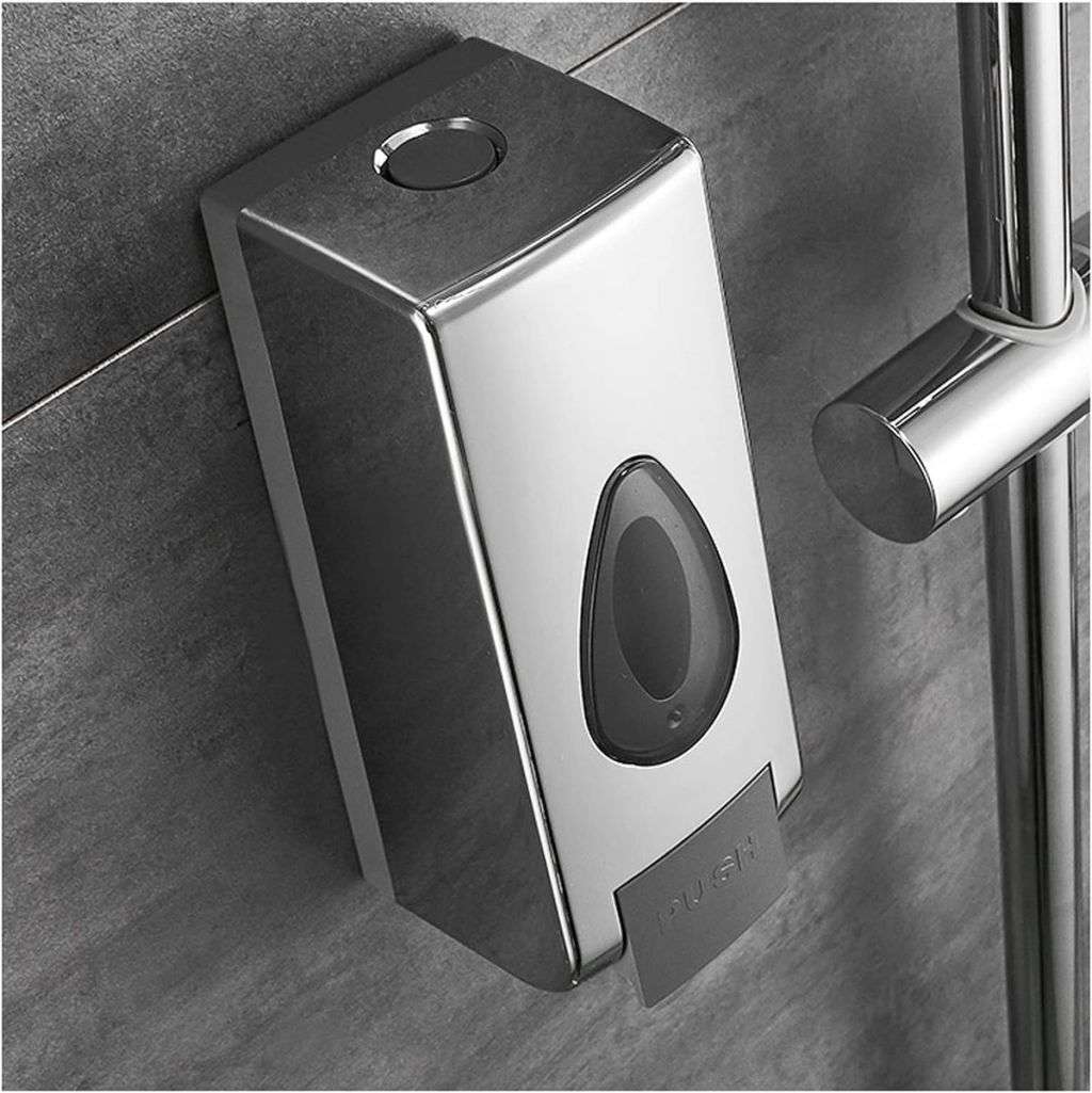 Elegant 300ml Soap Dispenser Plastic Square - Silver