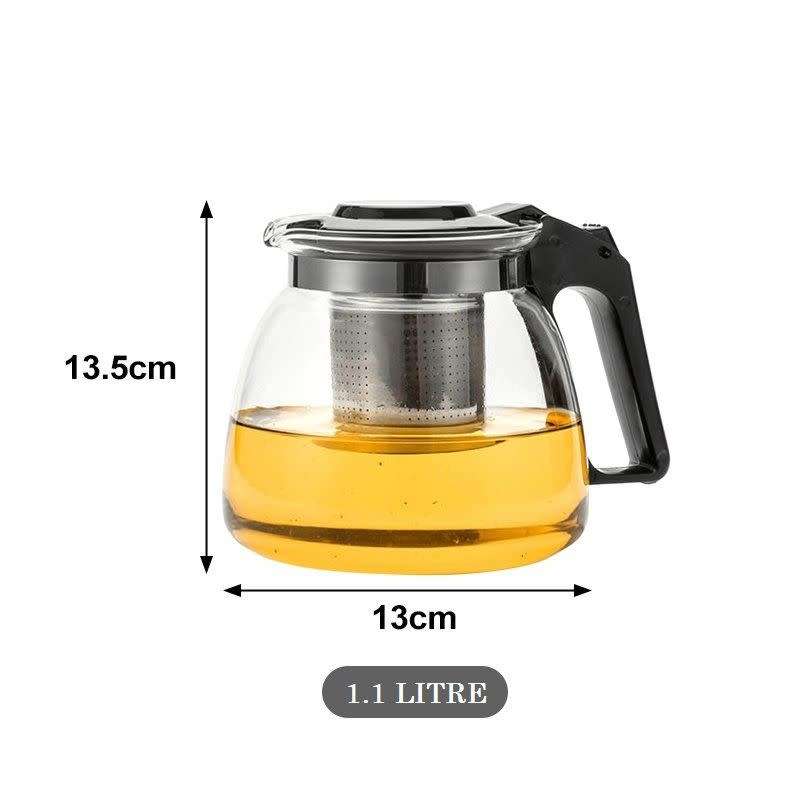 1.1 L Glass Tea Pot With Strainer