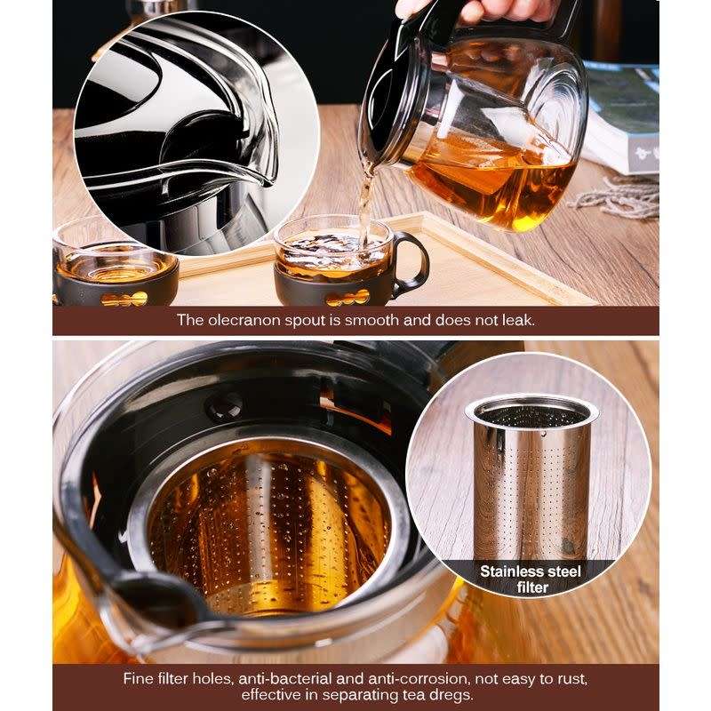 1.1 L Glass Tea Pot With Strainer