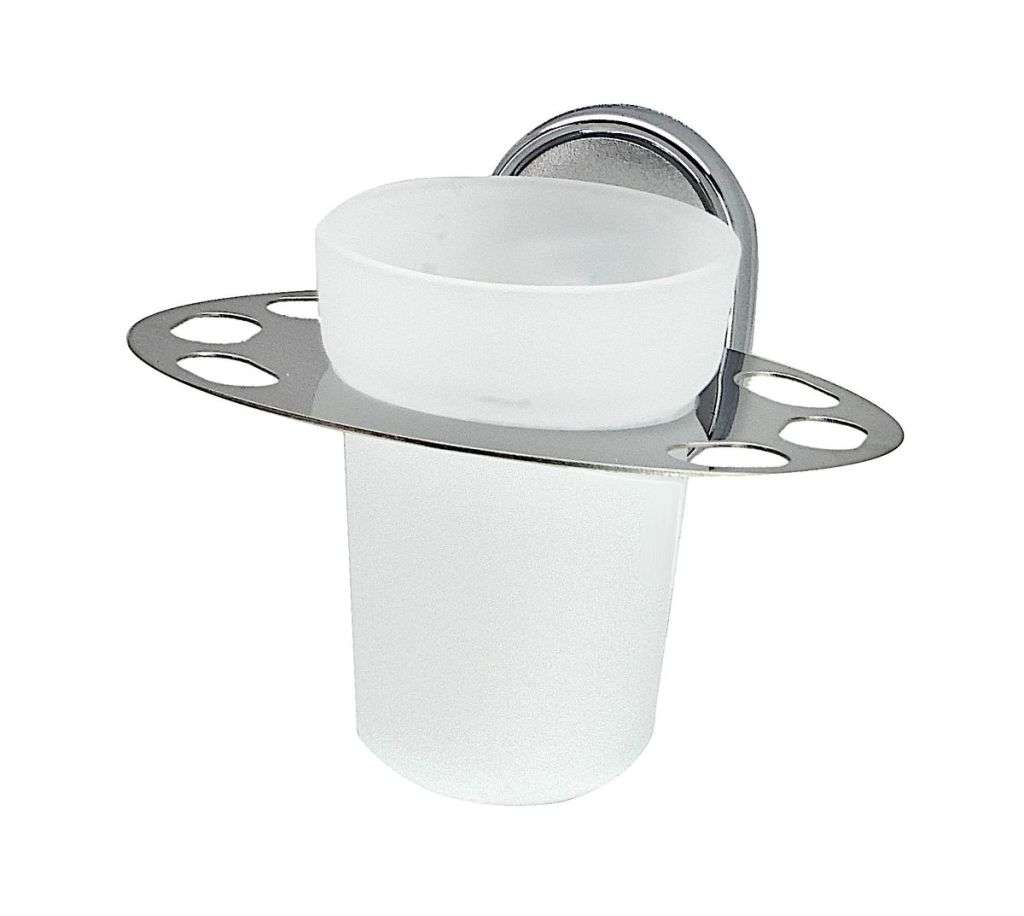 Toothbrush Holder With Frosted Glass