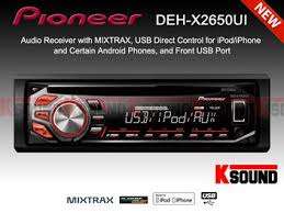 Pioneer DEH-X2650UI Car CD USB MP3 Android iPod iPhone Player
