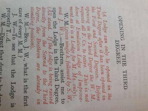 Masonic - Nigerian Ritual 1947