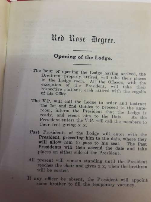 Masonic - Red Rose Degree