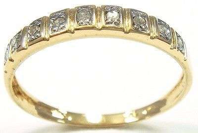 ***VALENTINES SPECIAL*** IN STOCK*** 9CT SOLID YELLOW LADIES GENUINE NATURAL DIAMOND BAND