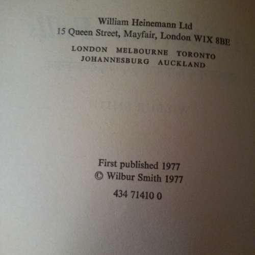 A sparrow falls - Wilbur Smith (1st edition, 1977)