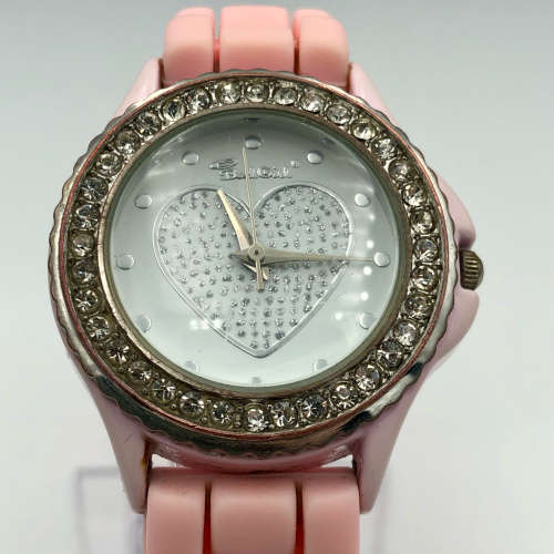 PINK `BAD GIRL` GIRLS QUARTZ WATCH