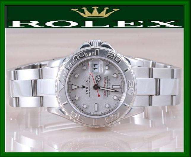 Stunning Ladies Platinum Rolex Yachtmaster Watch w/ Box/Certicate