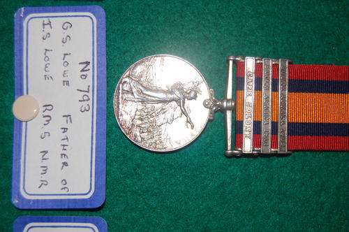 Queen South Africa Medal with 3 clasps