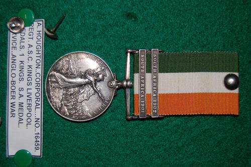 King South Africa Medal with 2 Clasps
