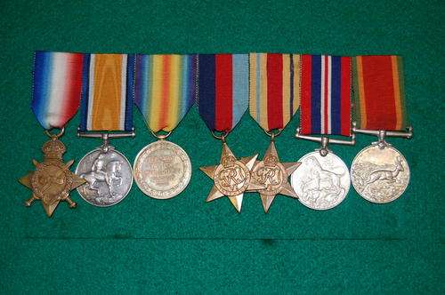 Set of World war 1 and World war 2 medals