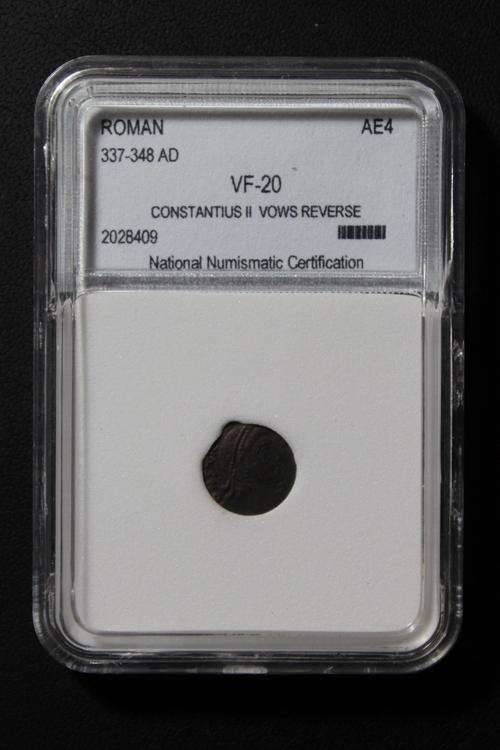 ### SUPER RARE ### ROMAN CONSTANTIUS II  337-348 AD GRADED !!! ### VERY VERY RARE IN GRADED FORM