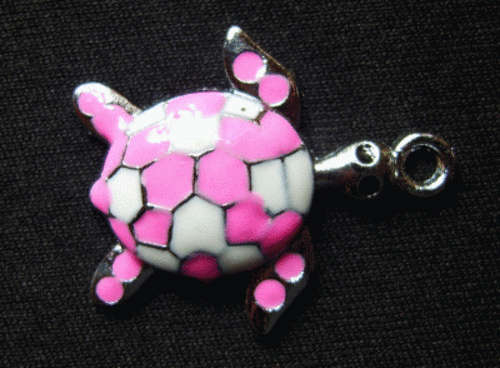 Enamel Charm Turtle, 29mm x 24mm - Sold Individually
