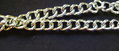 Nickle Chain, 8mm x 10mm link - Per Meter.