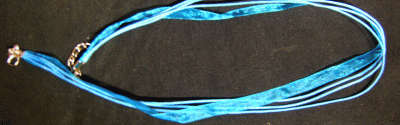 Bright Blue 3 + 1 Cord with Lobster,33cm length - Sold Individually.