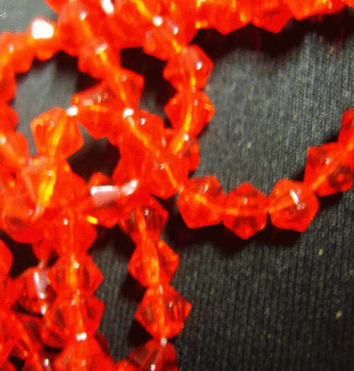 Red Facet Glass Bicone, 4mm - Pack of 10.