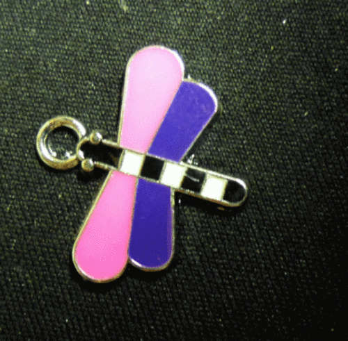 Enamel Charm Dragonfly, 23mm x 20mm - Sold Individually