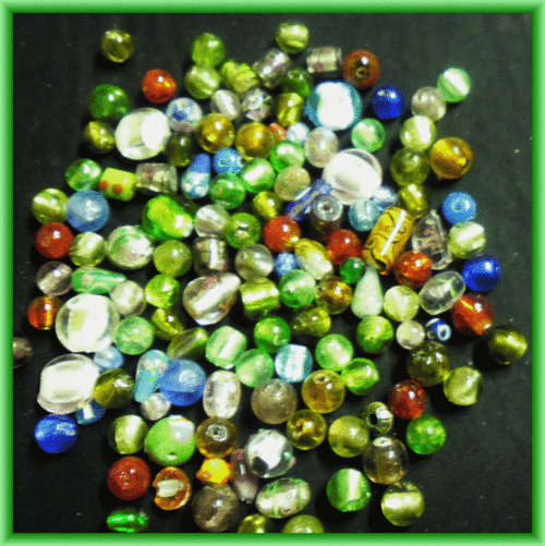 Cracked/ Broken Lampwork And Silverfoils - 300g.