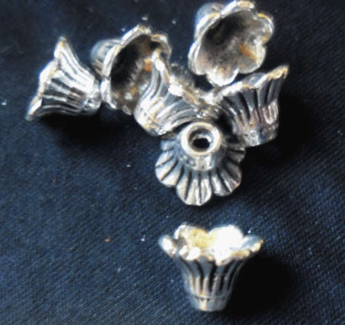 Nickle Beadcap 11mm x 8mm - Pack of 20.